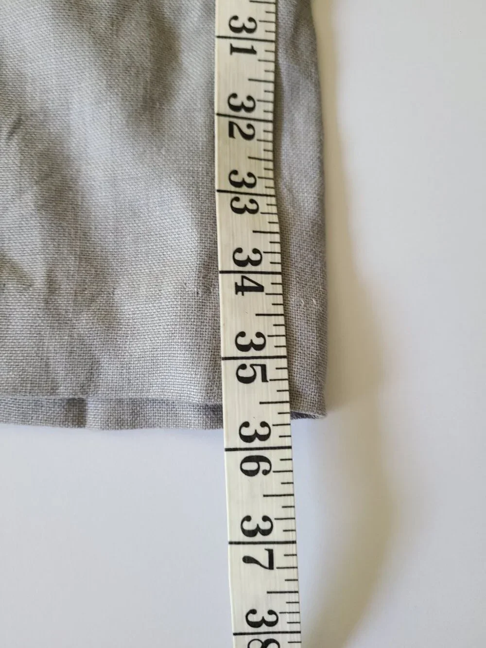 Men's J Crew Linen Dress Pants Actual 31 x 35.5 Light Grey Flat Front Lined